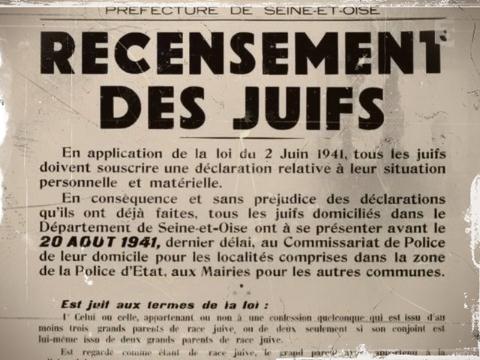 recensement des juifs en France pendant l'occupation
